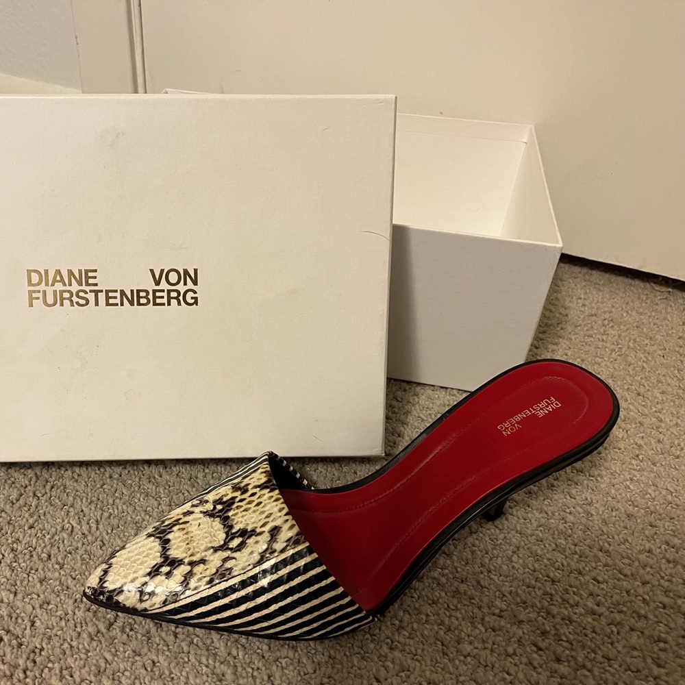 Diane Von Furstenberg Snakeskin Heels